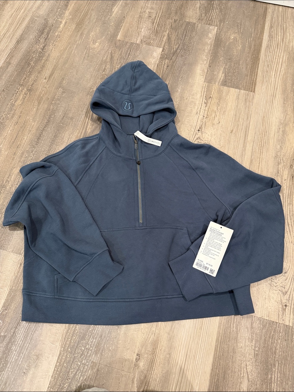 NEW with tags! Lululemon Scuba Oversized Half-Zip Hoodie Iron Blue XL/XXL